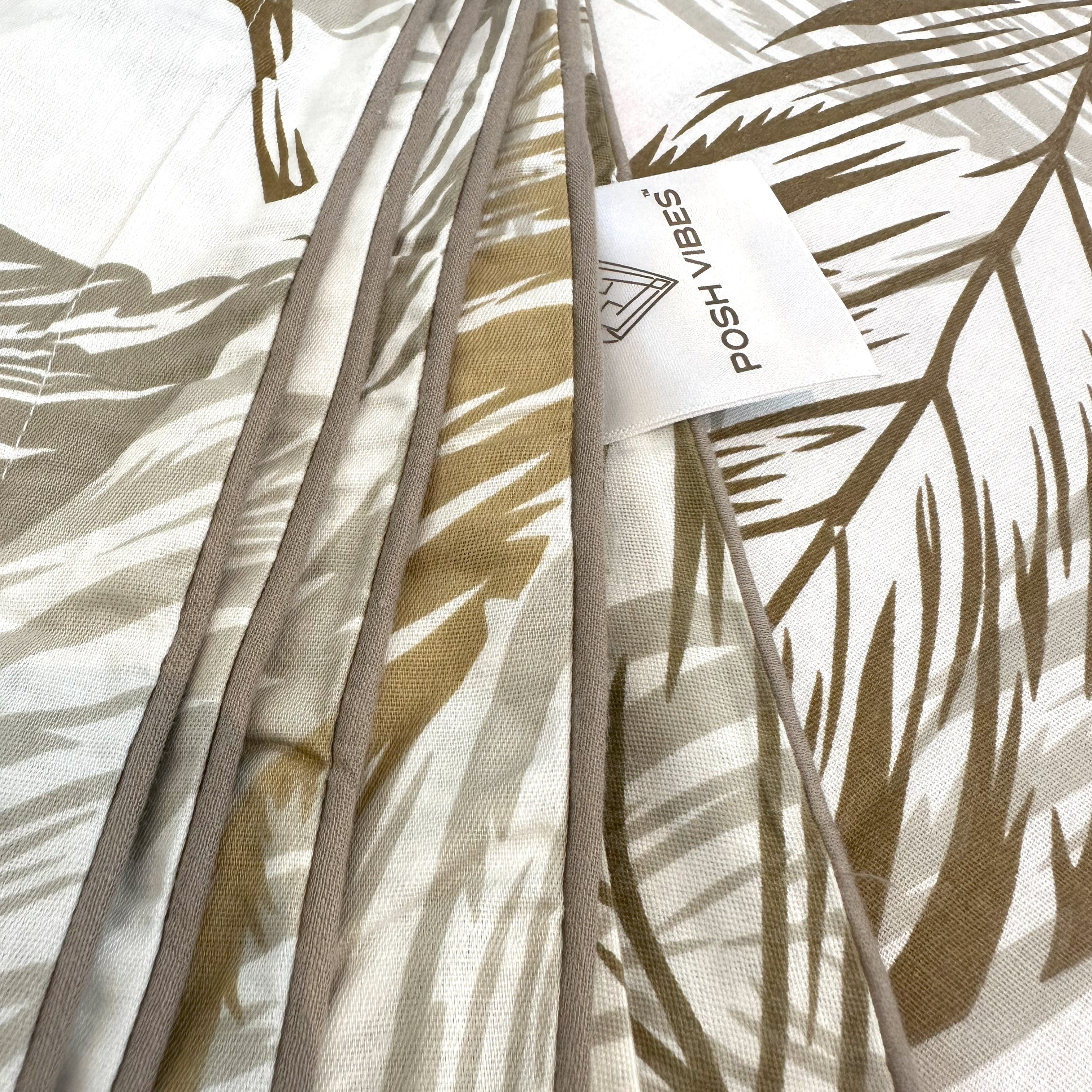 POSH VIBES 100 Cotton (Botanical Bliss) Bed Sheet for Double Bed